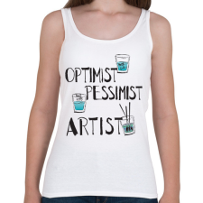 PRINTFASHION glass.artist.b - Női atléta - Fehér női trikó