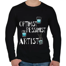 PRINTFASHION glass.artist.w - Férfi hosszú ujjú póló - Fekete