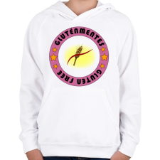 PRINTFASHION Gluten free 4 - Gyerek kapucnis pulóver - Fehér gyerek pulóver, kardigán