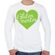 PRINTFASHION gluten-free-love-green - Férfi hosszú ujjú póló - Fehér férfi póló