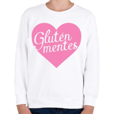 PRINTFASHION gluten-free-love-pink - Gyerek pulóver - Fehér