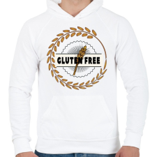 PRINTFASHION Glutenfree1 - Férfi kapucnis pulóver - Fehér férfi pulóver, kardigán