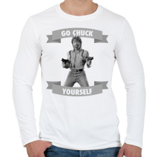 PRINTFASHION go chuck yourself - Férfi hosszú ujjú póló - Fehér