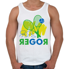 PRINTFASHION Go Roger - Férfi atléta - Fehér