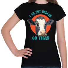 PRINTFASHION Go vegan - Női póló - Fekete