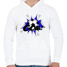 PRINTFASHION Goal - Férfi kapucnis pulóver - Fehér