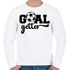 PRINTFASHION Goal getter - Férfi pulóver - Fehér férfi pulóver, kardigán