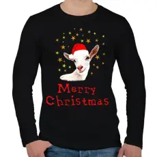 PRINTFASHION goat christmas - Férfi hosszú ujjú póló - Fekete