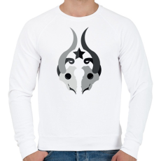 PRINTFASHION goat-skull - Férfi pulóver - Fehér