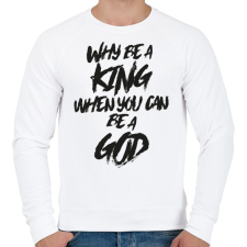 PRINTFASHION God - Férfi pulóver - Fehér férfi pulóver, kardigán