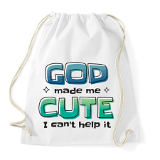 PRINTFASHION God Made me cute - Csinosnak teremtett Isten - Sportzsák, Tornazsák - Fehér tornazsák