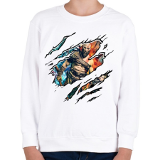 PRINTFASHION God Of War - Gyerek pulóver - Fehér gyerek pulóver, kardigán