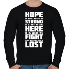 PRINTFASHION God of War idézet - Férfi pulóver - Fekete