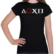 PRINTFASHION God of War: PS szimbólumok - Női póló - Fekete női póló