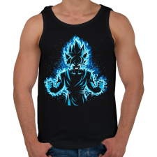 PRINTFASHION God Vegeta - Férfi atléta - Fekete atléta, trikó