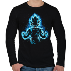 PRINTFASHION God Vegeta - Férfi hosszú ujjú póló - Fekete