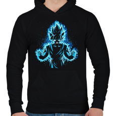 PRINTFASHION God Vegeta - Férfi kapucnis pulóver - Fekete