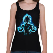 PRINTFASHION God Vegeta - Női atléta - Fekete női trikó