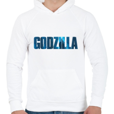 PRINTFASHION Godzi - Férfi kapucnis pulóver - Fehér