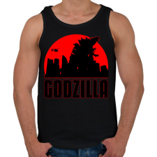 PRINTFASHION Godzilla  - Férfi atléta - Fekete atléta, trikó