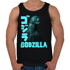 PRINTFASHION Godzilla - Férfi atléta - Fekete