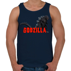 PRINTFASHION Godzilla - Férfi atléta - Sötétkék