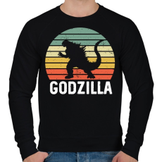 PRINTFASHION Godzilla - Férfi pulóver - Fekete