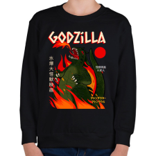 PRINTFASHION godzilla - Gyerek pulóver - Fekete gyerek pulóver, kardigán