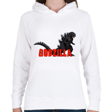 PRINTFASHION Godzilla - Női kapucnis pulóver - Fehér női pulóver, kardigán