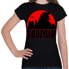 PRINTFASHION Godzilla  - Női póló - Fekete női póló