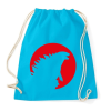 PRINTFASHION Godzilla Sziluett - Sportzsák, Tornazsák - Surf blue