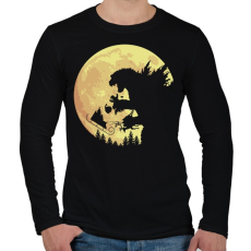 PRINTFASHION Godzilla XSmash - Férfi hosszú ujjú póló - Fekete