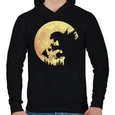 PRINTFASHION Godzilla XSmash - Férfi kapucnis pulóver - Fekete