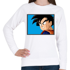 PRINTFASHION Gohan - Női pulóver - Fehér női pulóver, kardigán