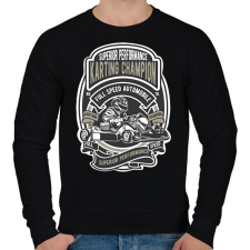 PRINTFASHION gokart - Férfi pulóver - Fekete férfi pulóver, kardigán