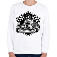 PRINTFASHION Gokart  - Gyerek pulóver - Fehér