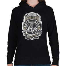 PRINTFASHION gokart - Női kapucnis pulóver - Fekete