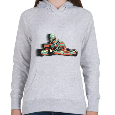 PRINTFASHION Gokart - Női kapucnis pulóver - Sport szürke