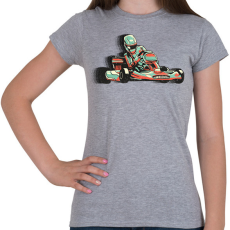 PRINTFASHION Gokart - Női póló - Sport szürke