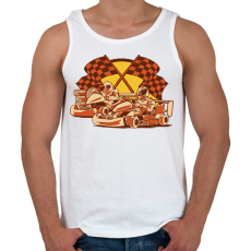 PRINTFASHION Gokartozás - Férfi atléta - Fehér