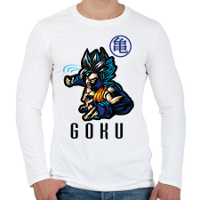 PRINTFASHION goku 2021 - Férfi hosszú ujjú póló - Fehér férfi póló