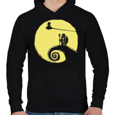 PRINTFASHION Goku és Zseniális Teknős - Férfi kapucnis pulóver - Fekete