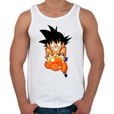 PRINTFASHION goku - Férfi atléta - Fehér atléta, trikó