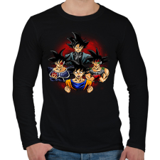 PRINTFASHION Goku - Férfi hosszú ujjú póló - Fekete férfi póló