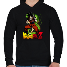 PRINTFASHION goku - Férfi kapucnis pulóver - Fekete férfi pulóver, kardigán
