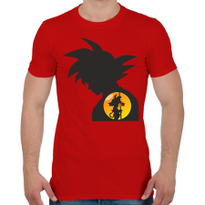 PRINTFASHION Goku - Férfi póló - Piros férfi póló