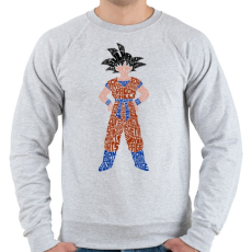 PRINTFASHION Goku - Férfi pulóver - Sport szürke