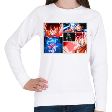 PRINTFASHION GOKU forever  - Női pulóver - Fehér