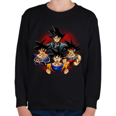 PRINTFASHION Goku - Gyerek pulóver - Fekete