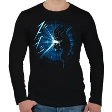 PRINTFASHION Goku kamehameha vol1 - Férfi hosszú ujjú póló - Fekete férfi póló